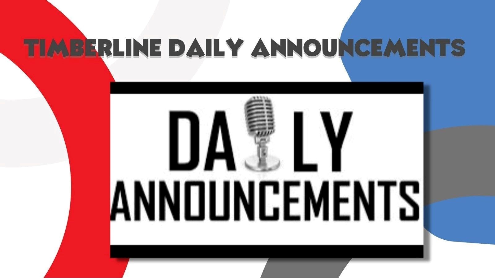 Daily Announcements